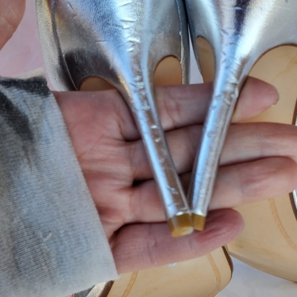 Dune Gladiator Neon Ankle Strap foil sandals 10‎ NWD - Picture 5 of 12